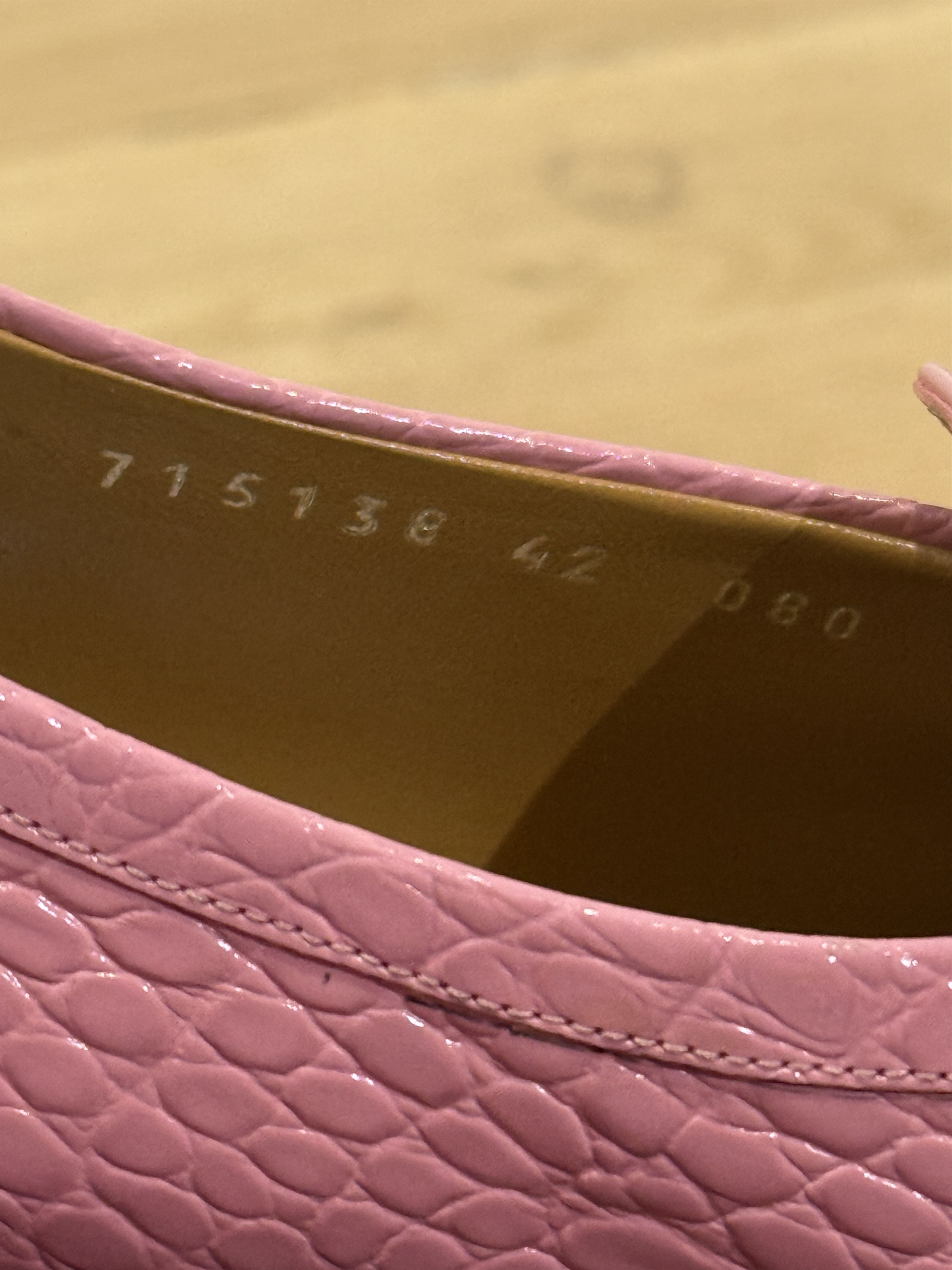 Gucci Alligator Embossed Platform Loafers Size US 9 / EU 42 - 3 Thumbnail