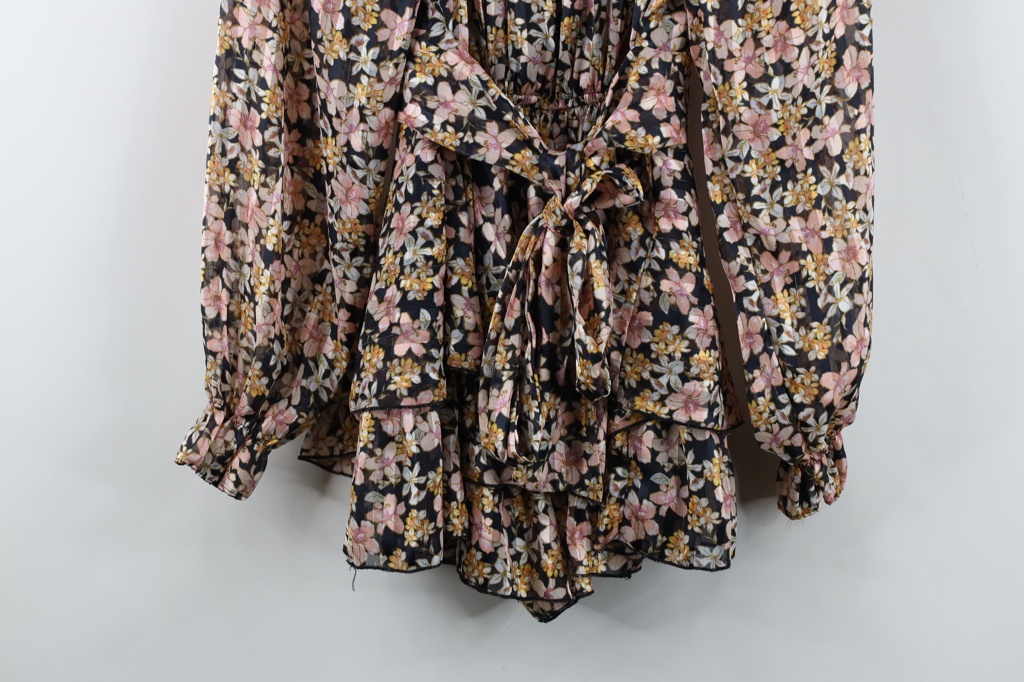 Vintage Vintage Y2K Sheer Ruffled Flower Tie Romper Mini Dress USA Size S / US 4 / IT 40 - 17 Thumbnail