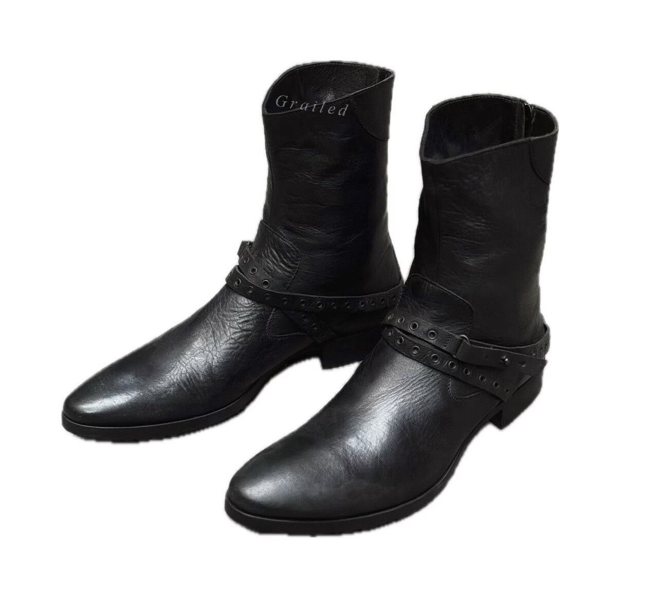 Vintage Vintage Barracuda 2000s Black Leather Boots Size US 8 / EU 41 - 1 Thumbnail