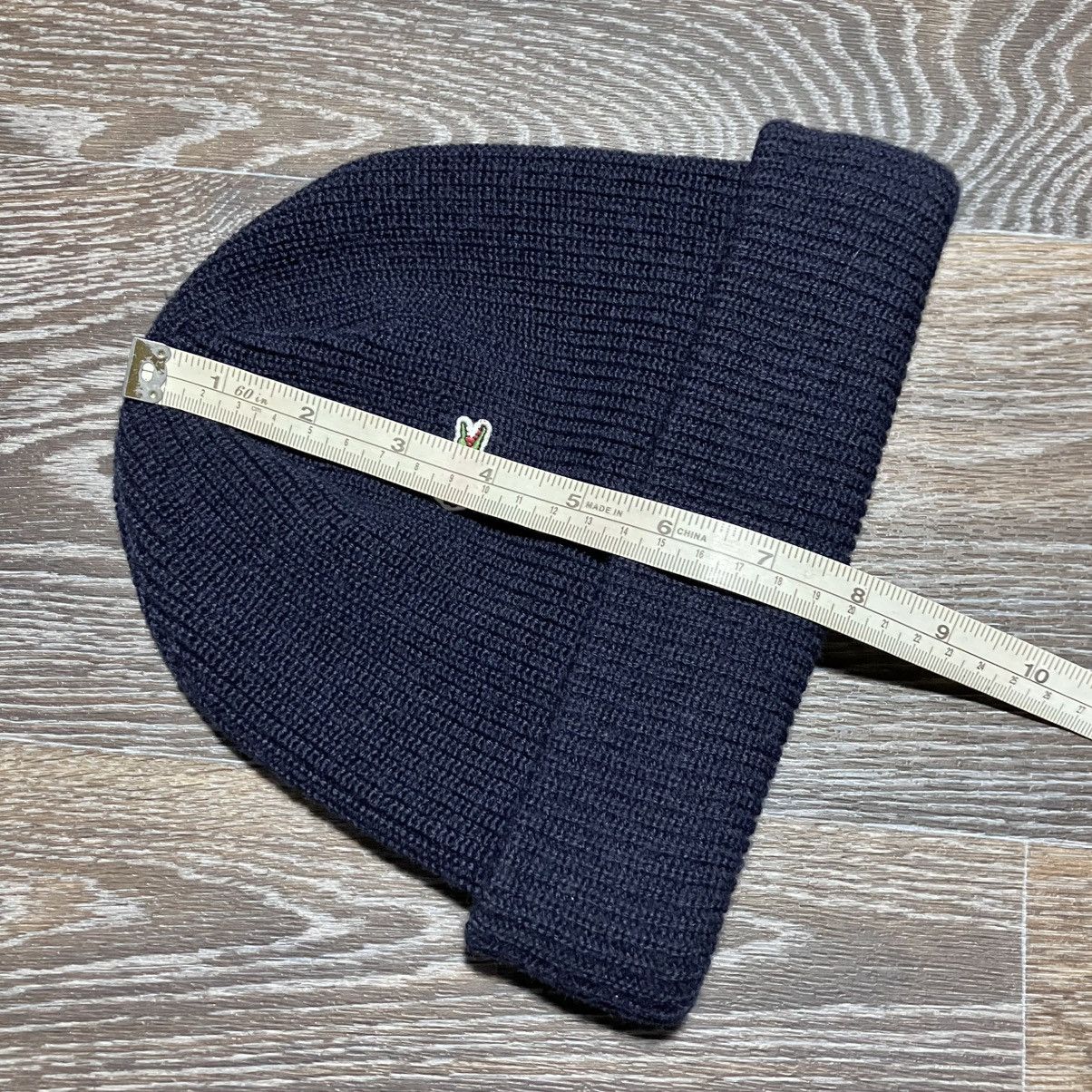 Lacoste Vintage LACOSTE Double Cuff Wool Hat Navy Blue Size ONE SIZE - 4 Thumbnail