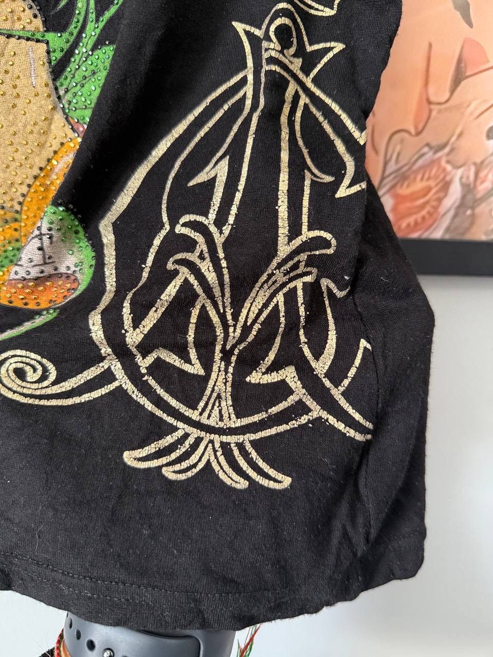 Ed Hardy Vintage Y2K Ed Hardy Faded Tee Swarovski Logo Love Kill 90s Size XL / US 12-14 / IT 48-50 - 9 Thumbnail