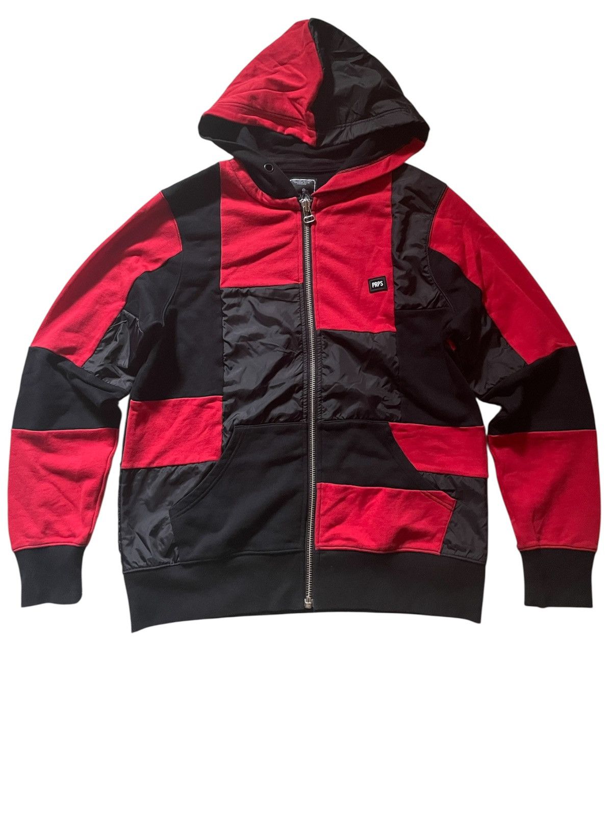Prps Rare PRPS Patchwork Zip Up Hoodie Size US L / EU 52-54 / 3 - 1 Thumbnail