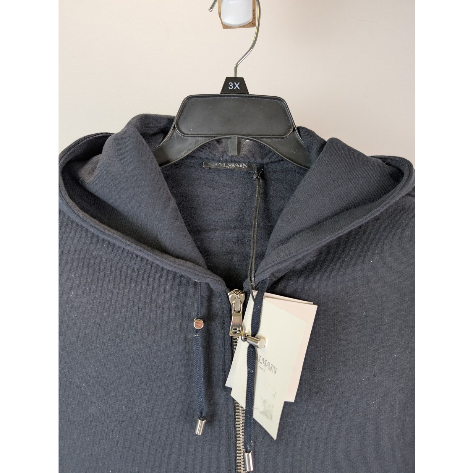 Balmain o1rshd1 Pullover Hoodie in Black Size US M / EU 48-50 / 2 - 7 Thumbnail