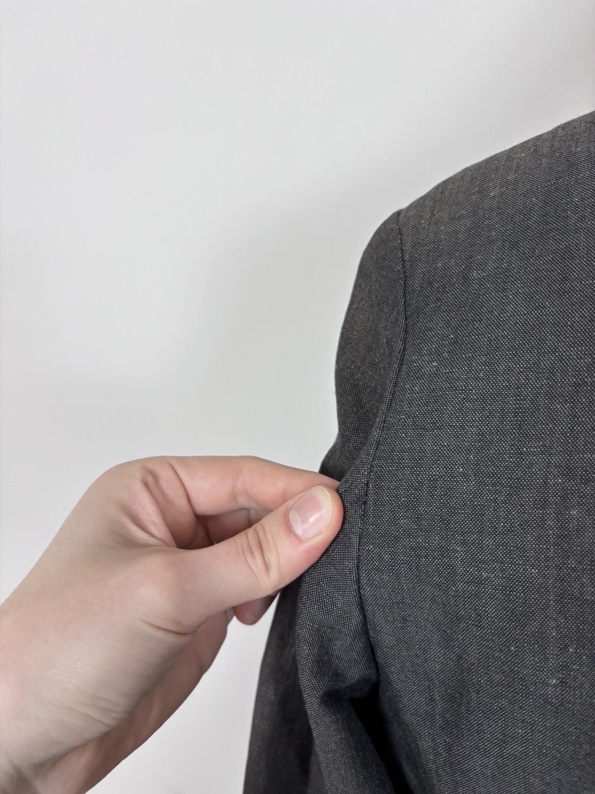 Dolce & Gabbana Dolce & Gabbana Men’s Vintage Grey Linen Wool Blazer Jacket Size 44R - 14 Thumbnail