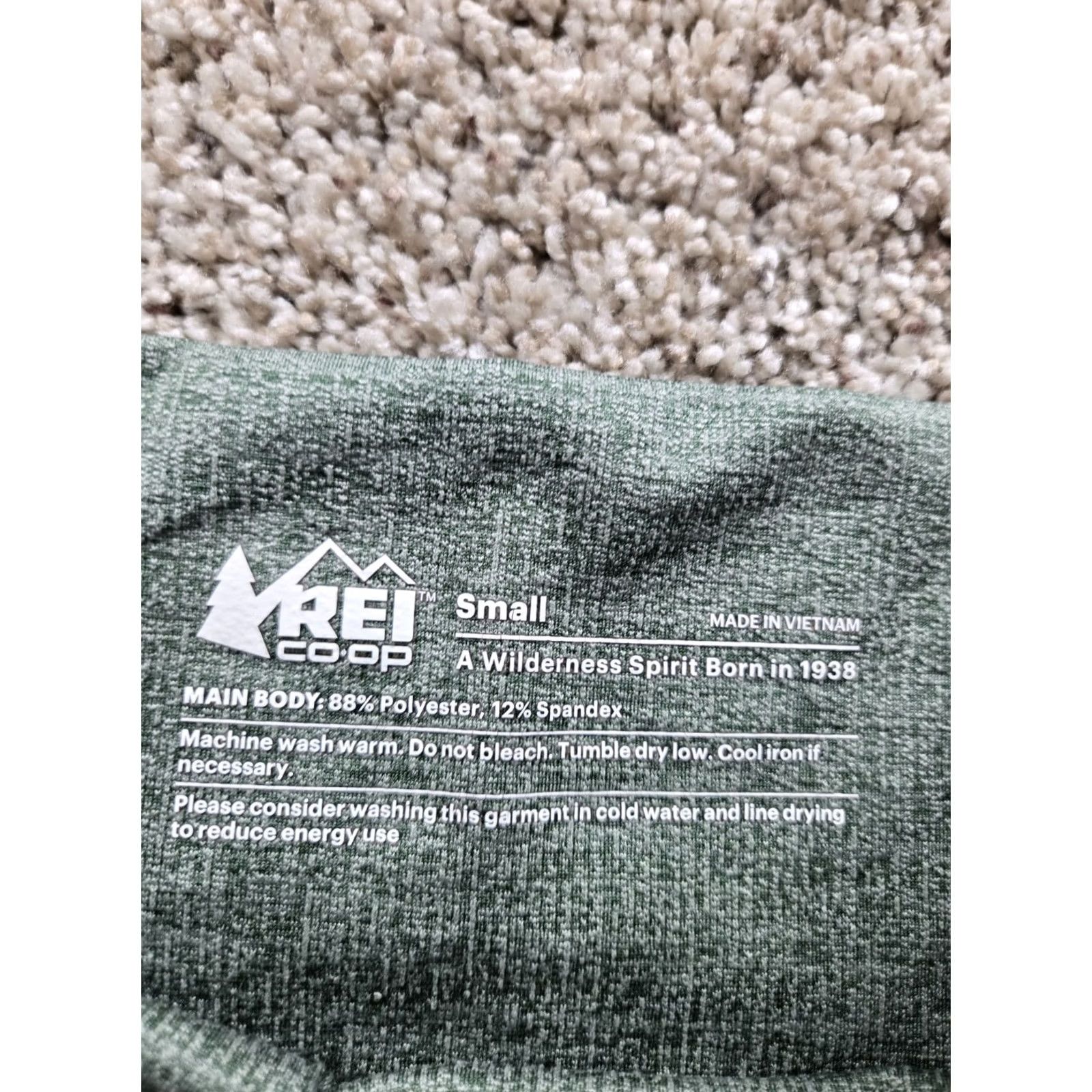 Vintage REI Co-Op Yoga Leggings Womens Small Green Pants Pockets Athletic Gym Size 28" / US 6 / IT 42 - 2 Thumbnail