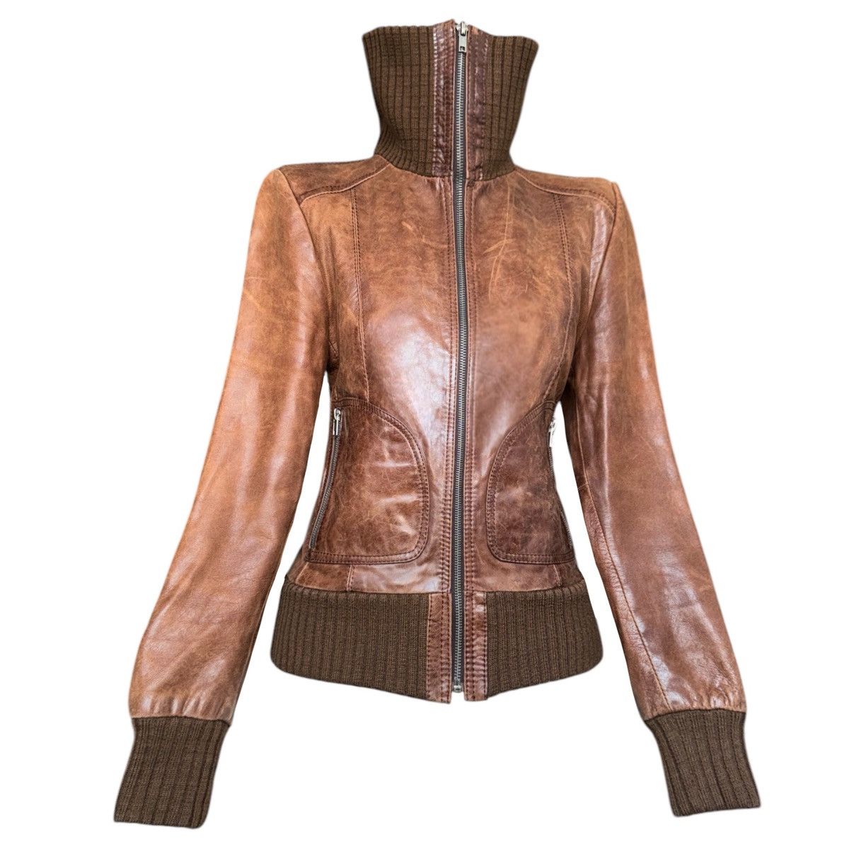 Vintage Amazing leather avant-garde distressed jacket Size S / US 4 / IT 40 - 1 Thumbnail