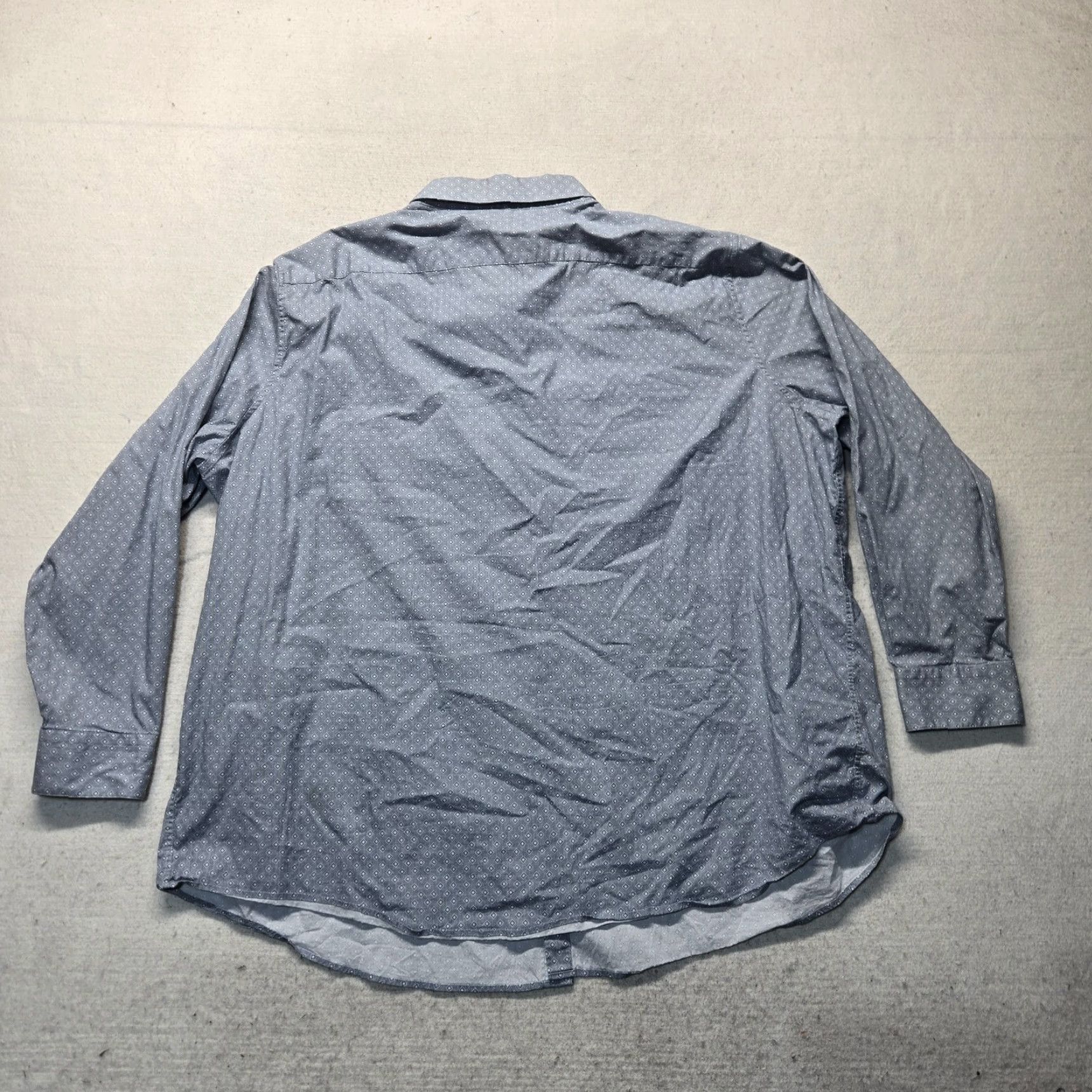 Vintage APT 9 Blue Long Sleeve Button Up Shirt Modern Fit Adult Men's Size 4XB Big Size US XXL / EU 58 / 5 - 7 Thumbnail
