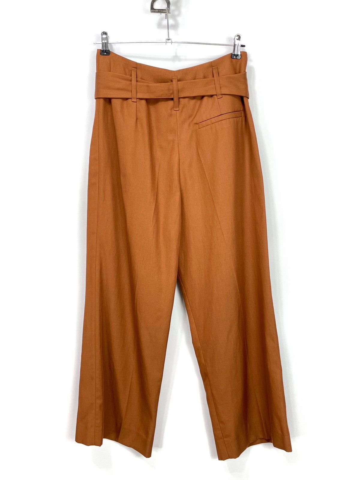 Sezane SÉZANE Pierre Wide Leg Trousers – Hazelnut – Size FR 36 Size 26" / US 2 / IT 38 - 4 Thumbnail