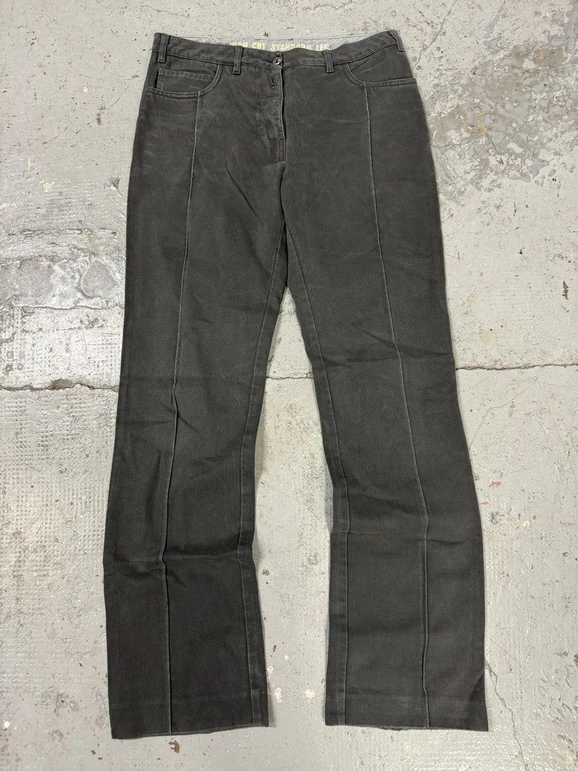 FW2002 Maison Martin Margiela High Cut Pleated Grey Pants