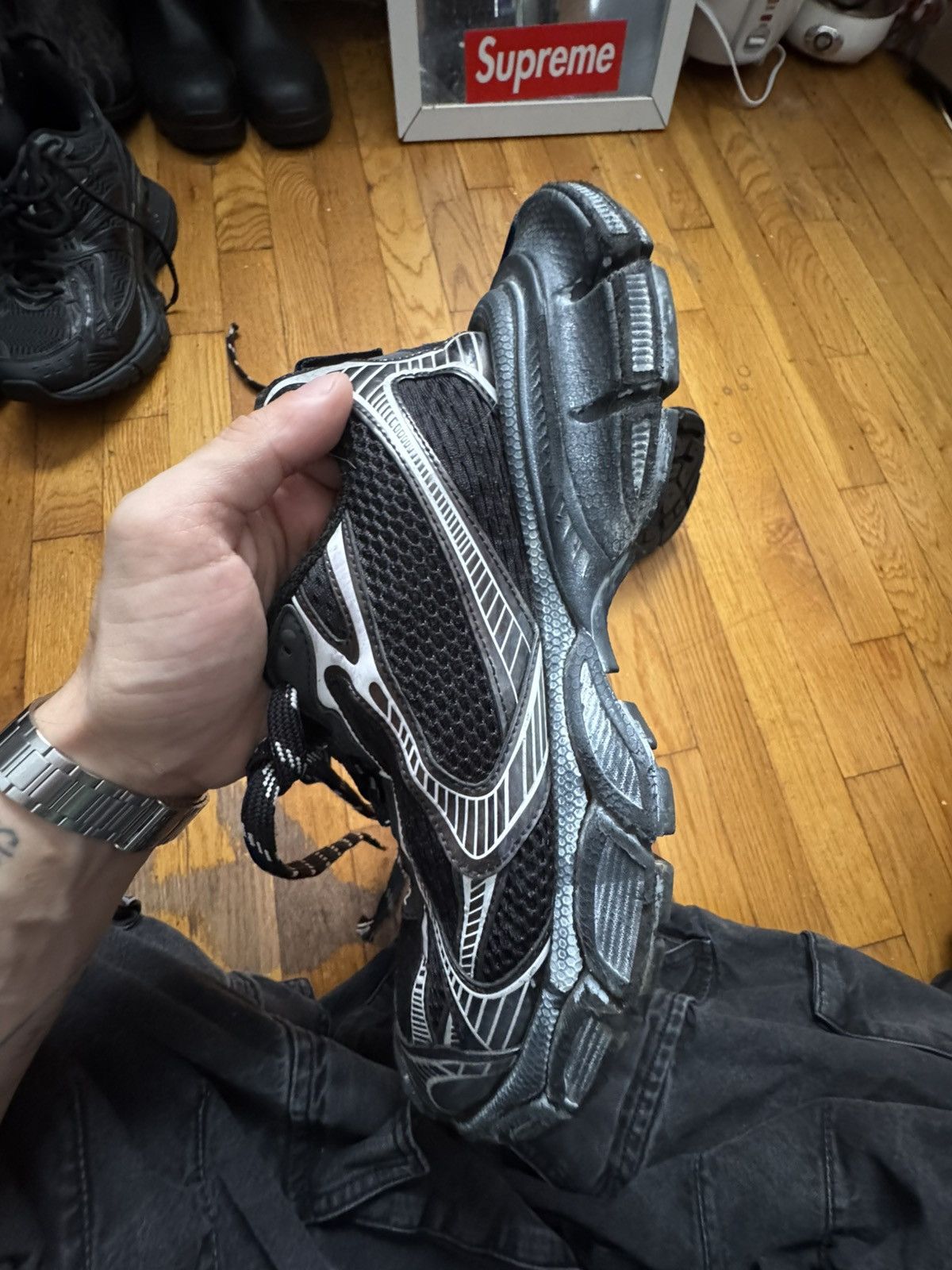 Balenciaga MEN'S 3XL SNEAKER IN BLACK Size US 9 / EU 42 - 8 Thumbnail
