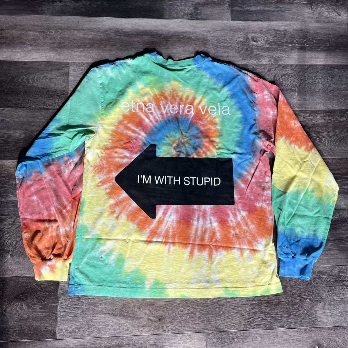Drain Gang × Sad Boys Fakemink Etna Vera Vela I’m With Stupid Longsleeve Tee Shirt Size US XL / EU 56 / 4 - 2 Thumbnail