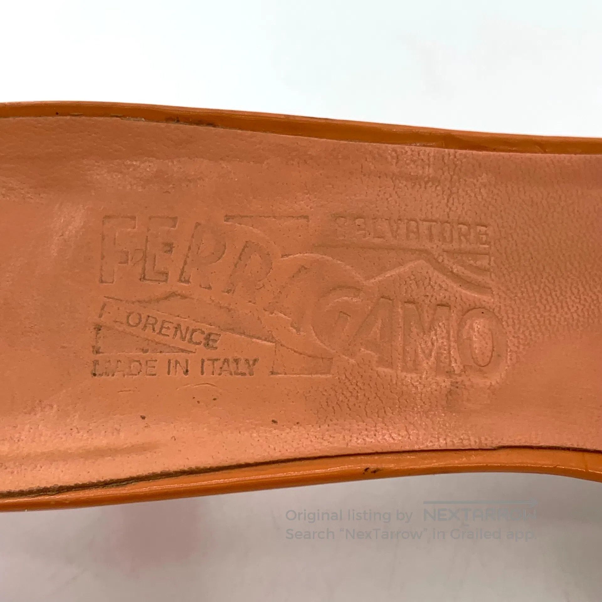 Salvatore Ferragamo Salvatore Ferragamo Orange bow one-strap high wedge sandal Size US 7 / IT 37 - 8 Thumbnail