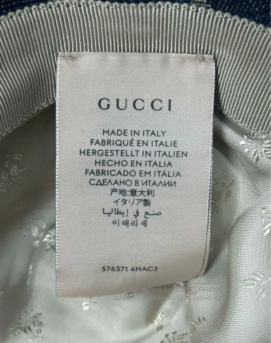 Gucci Guicci size L Blue Monogrammed Logo Fisherman Hat| Size ONE SIZE - 5 Thumbnail