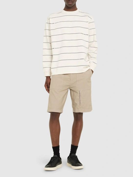 Stone Island o1lsvrm0425 Crewneck Striped Sweatshirt in Ivory Size US M / EU 48-50 / 2 - 3 Thumbnail