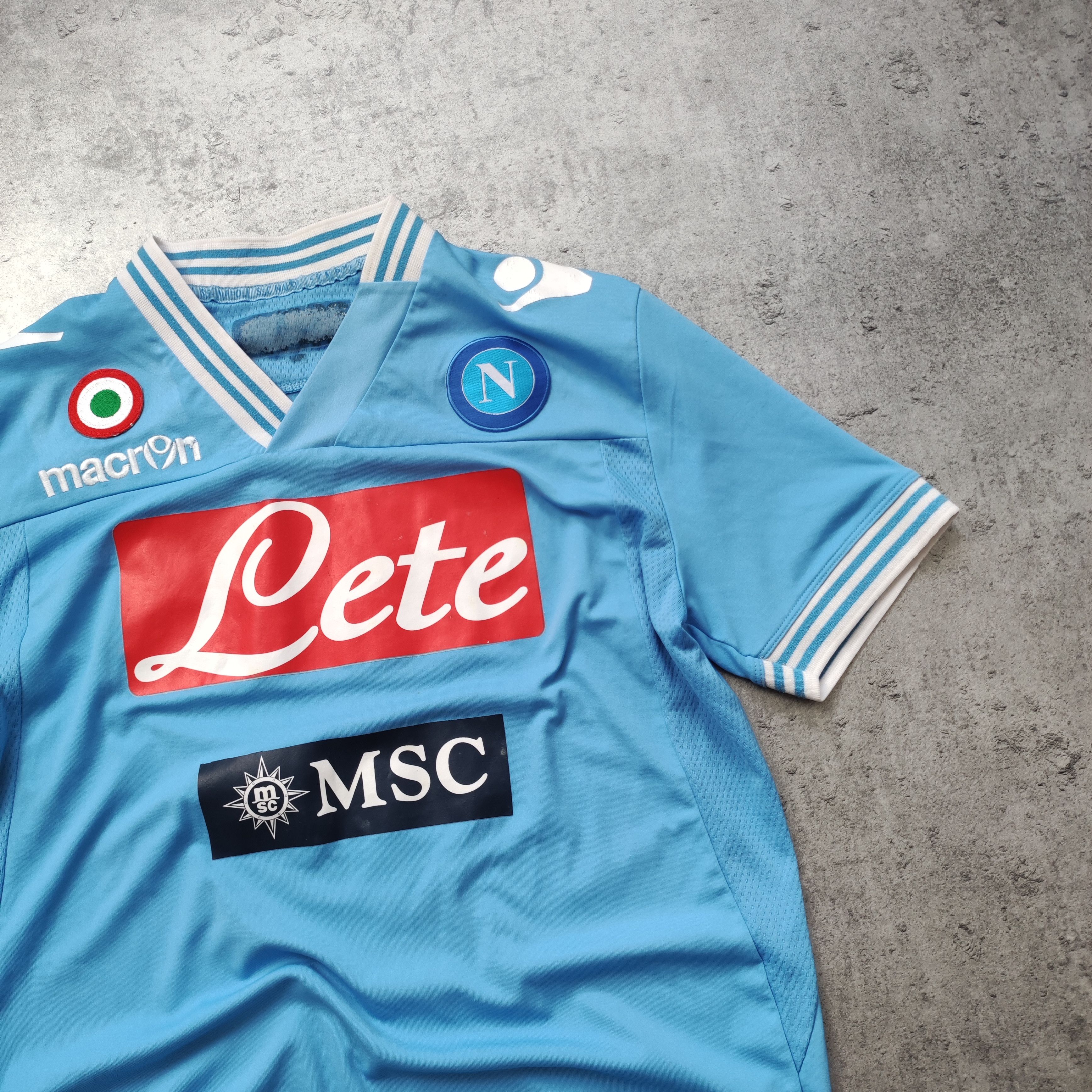 Vintage RARE 2011/12 Napoli FC #7 El Capitan Home Football Jersey Size US S / EU 44-46 / 1 - 3 Thumbnail