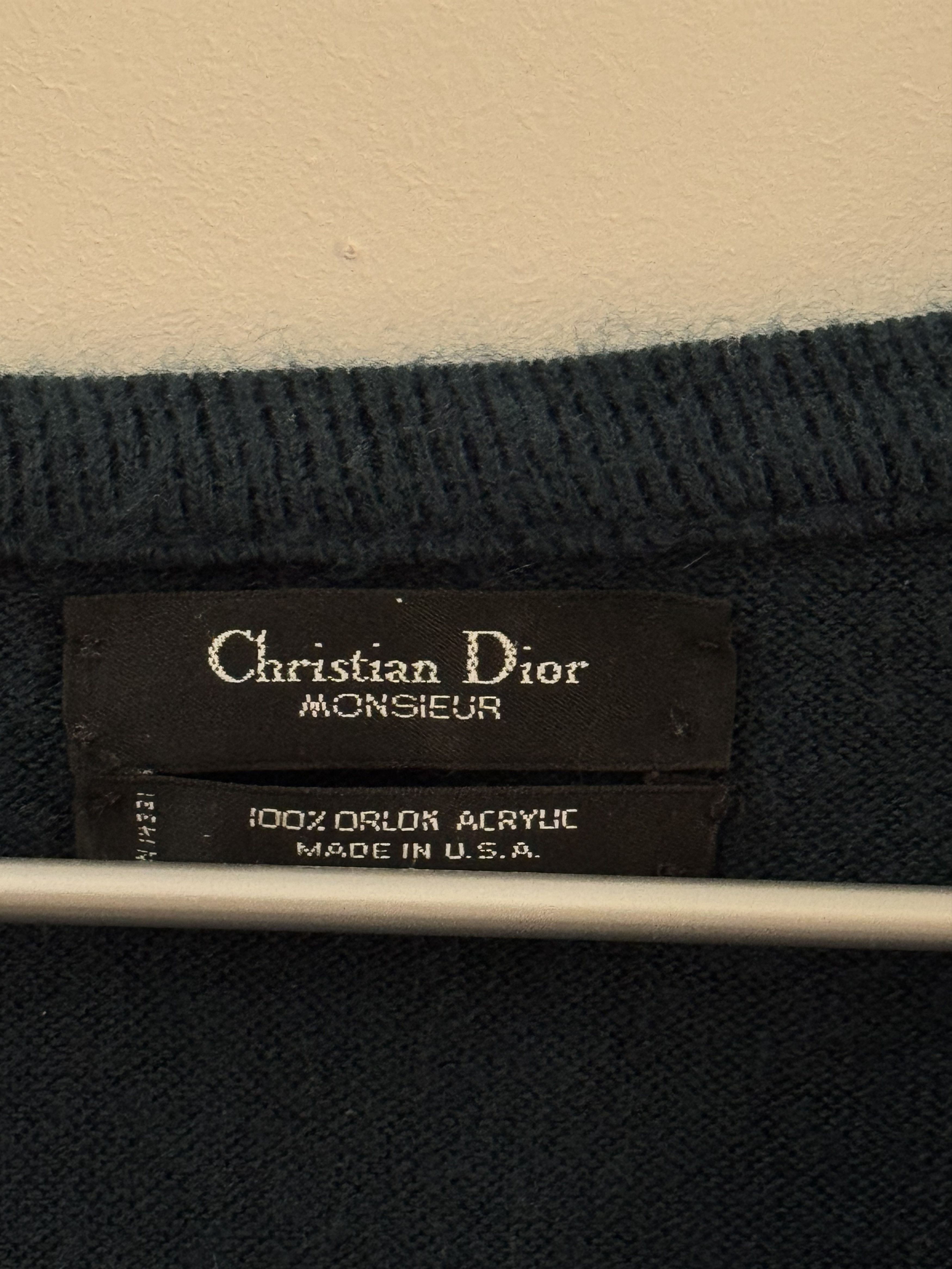 Christian Dior Monsieur Christian Dior Monsieur Knit Vest with Logo Embroidery Size US L / EU 52-54 / 3 - 3 Thumbnail