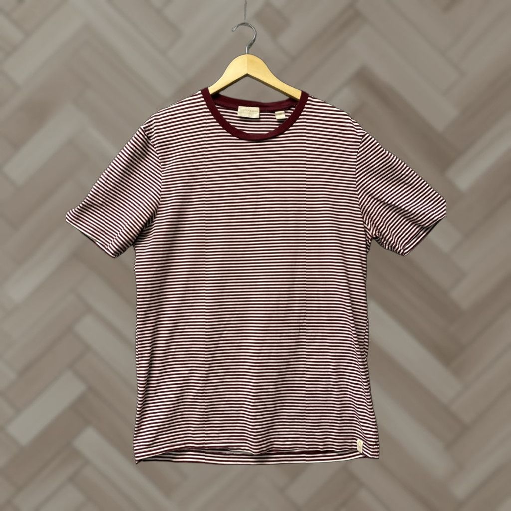 Scotch & Soda Scotch & Soda Striped Tee Shirt Men L Red Size US L / EU 52-54 / 3 - 1 Thumbnail