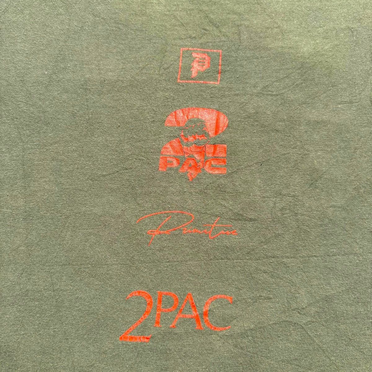 Vintage PRIMITIVE X TUPAC VOICE MILITARY GREEN 2PAC T-SHIRT Size US M / EU 48-50 / 2 - 5 Thumbnail
