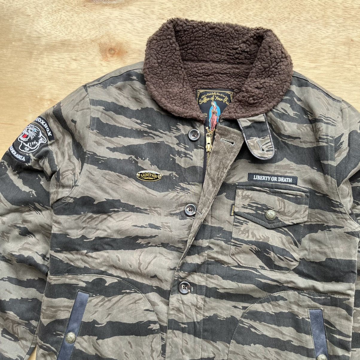 Japanese Brand SAINT PAINT TIGER STRIPES CAMO DECK JACKET like WAVKO MARIA Size US S / EU 44-46 / 1 - 2 Thumbnail