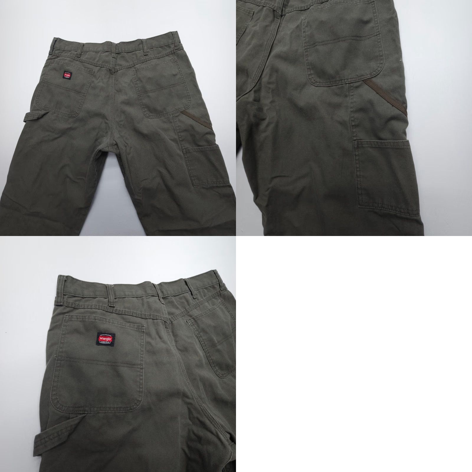 Wrangler Wrangler Pants Mens 36x34 Canvas Carpenter Green Workwear 5-Pocket Denim Style Trousers Regular Straight Size US 36 / EU 52 - 8 Thumbnail