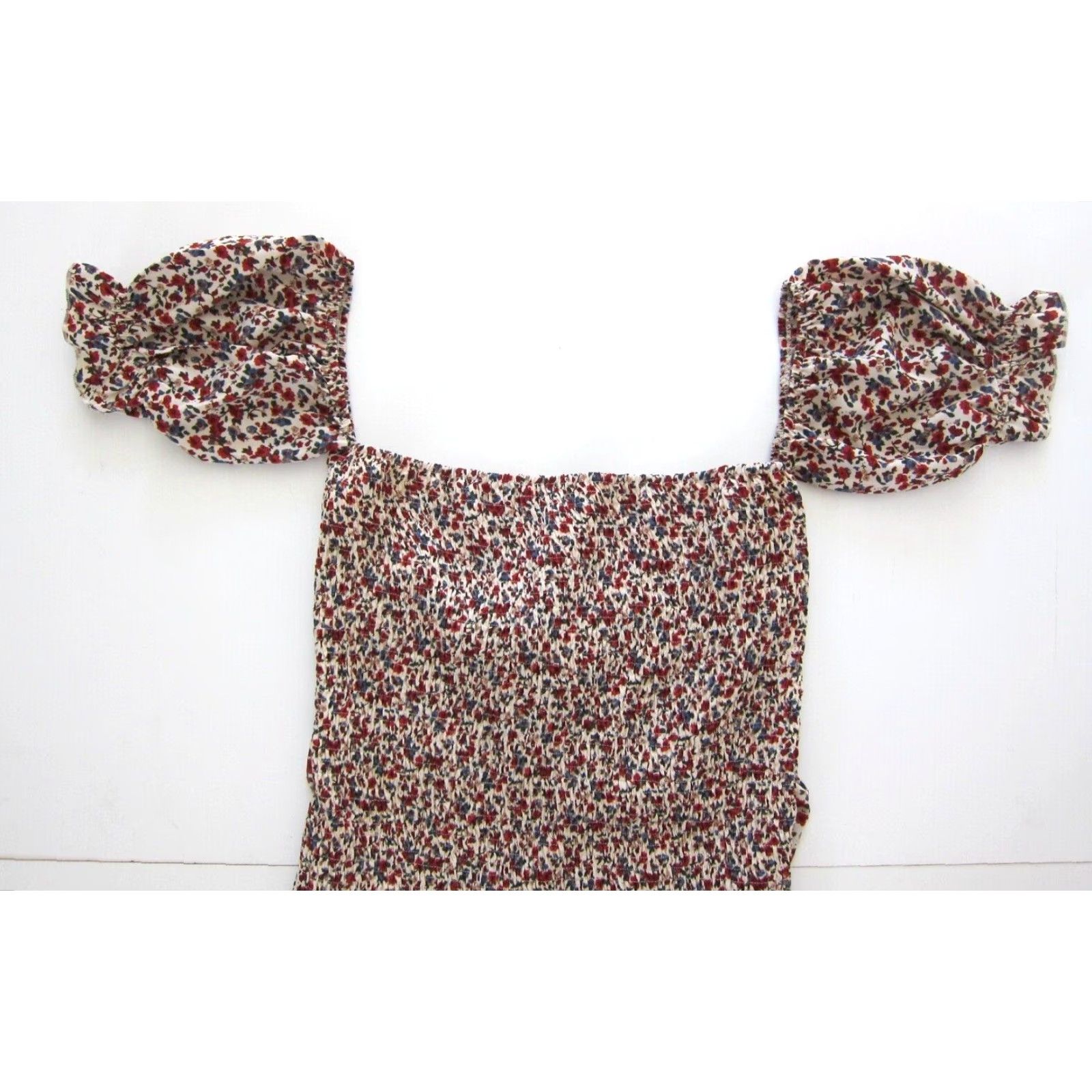 Vintage VINTAGE NWT Blush BJ Red Floral Off Shoulder Stretch Short Tunic Dress 2X Size 40" / US 18 - 5 Thumbnail