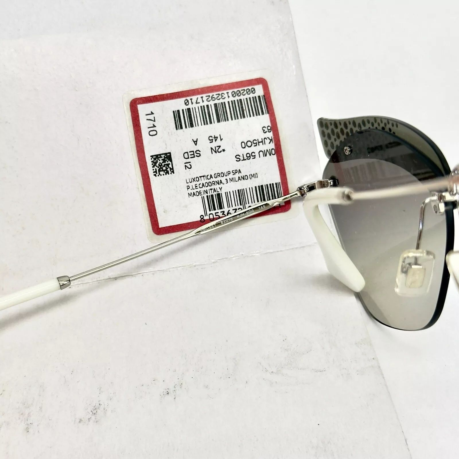 Miu Miu MIU MIU 56T NOIR MU56TS Silver Mirrored Black Sunglasses Size ONE SIZE - 4 Thumbnail