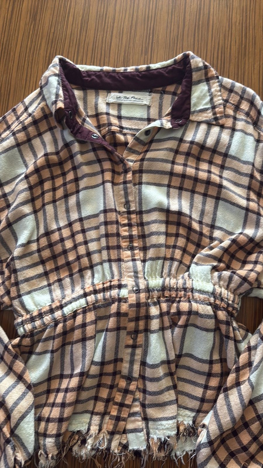 Free People Free People Pacific Dawn Plaid peplum top! Size M / US 6-8 / IT 42-44 - 5 Thumbnail