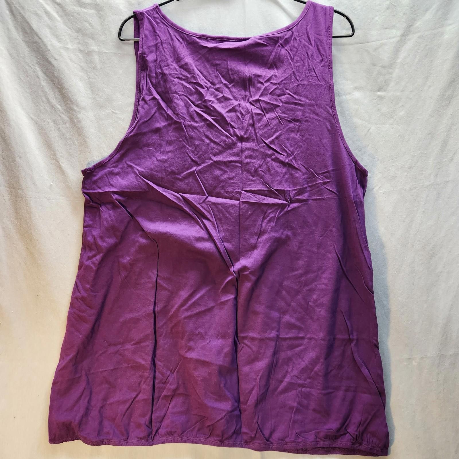 Designer Newport News Purple Cotton Tank Size XL Size XL / US 12-14 / IT 48-50 - 7 Thumbnail