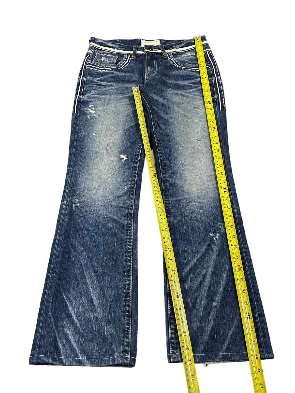 Vtg Y2K Japanese Strong Distinctive Stitch Style Flare Jeans