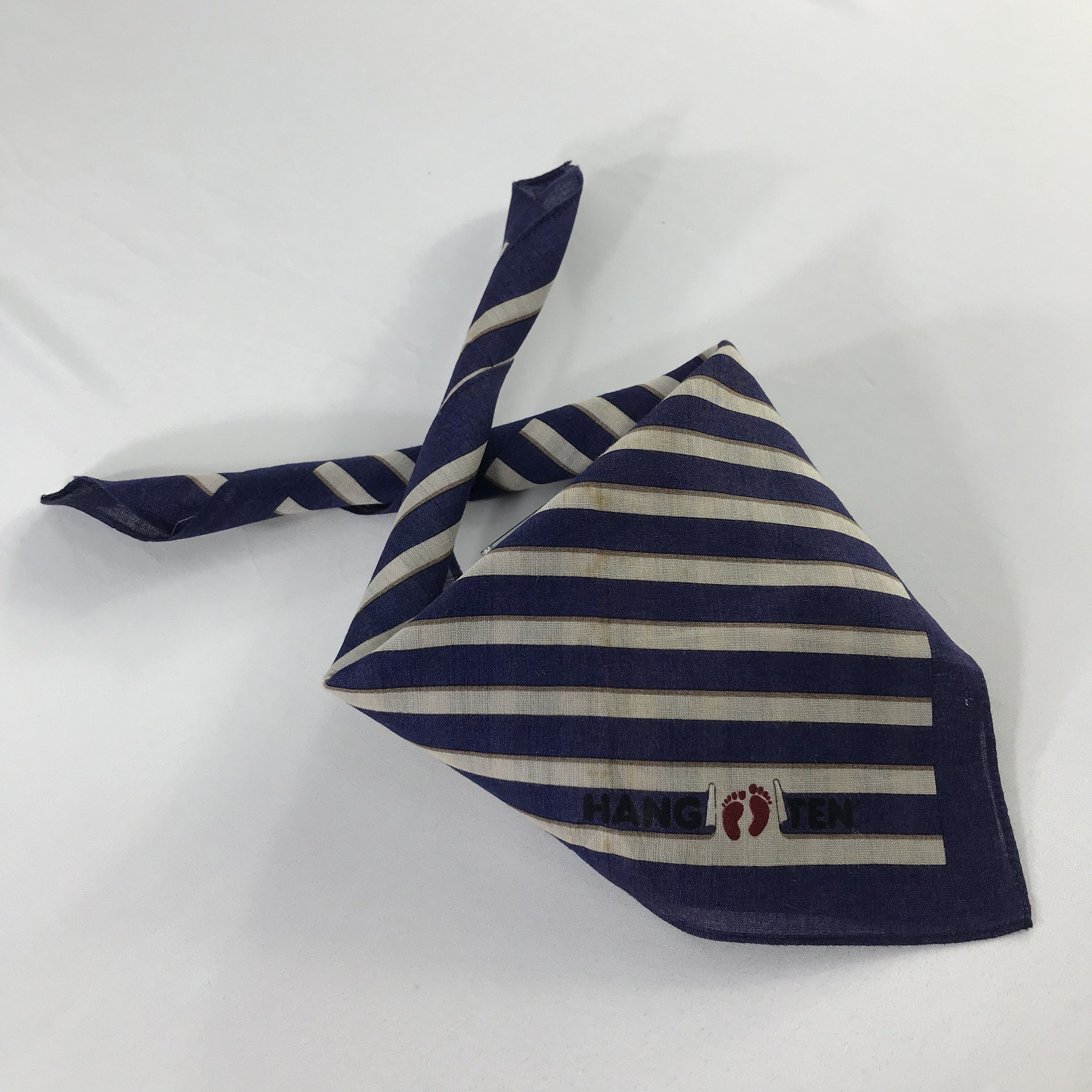 Hang Ten × Vintage Hang Ten Bandana / Handkerchief / Neckerchief - S989 Size ONE SIZE - 4 Thumbnail