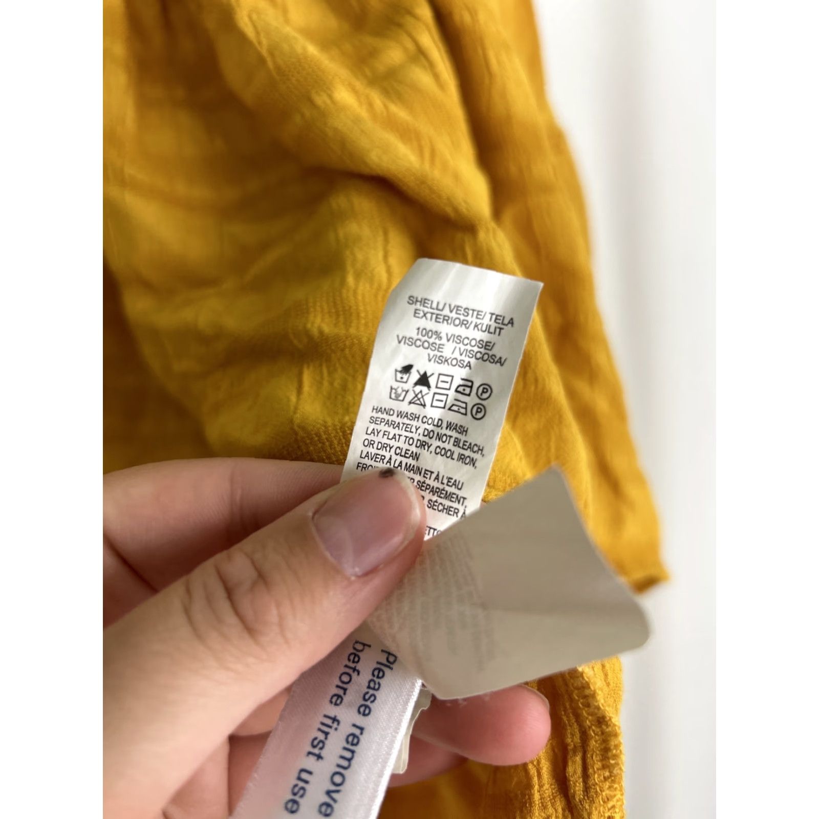 Lucky Brand LUCKY BRAND Blouse Shirt Women Adult Small Mustard V-neck Long Sleeve Romantic Ruffle Peasant Bohemian Oversized Breathable Viscose Pattern: Solid Size S / US 4 / IT 40 - 7 Thumbnail
