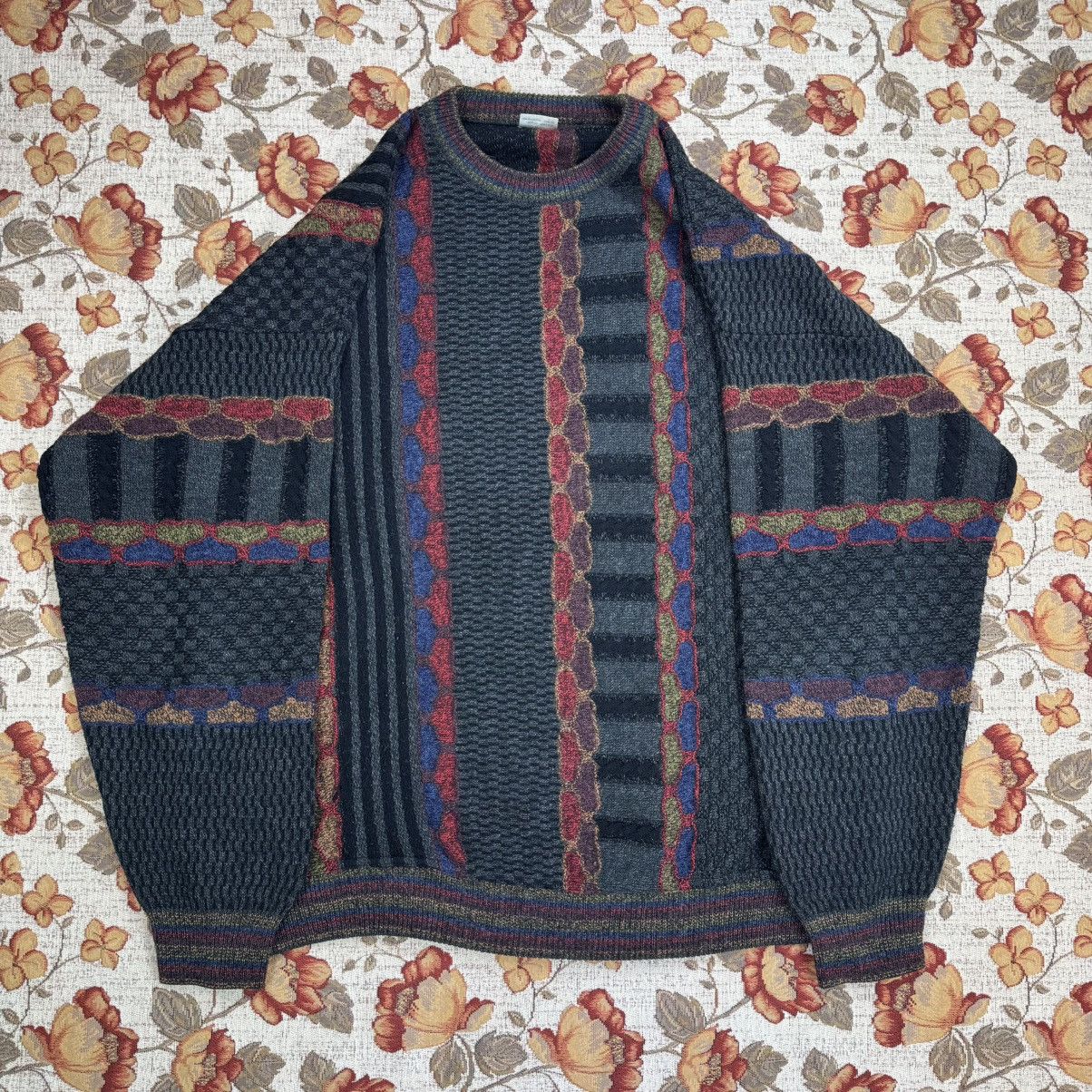 Coogi × Vintage Vintage Cable Knit Coloured Coogi Style Oversized Boxy Size US XL / EU 56 / 4 - 8 Thumbnail