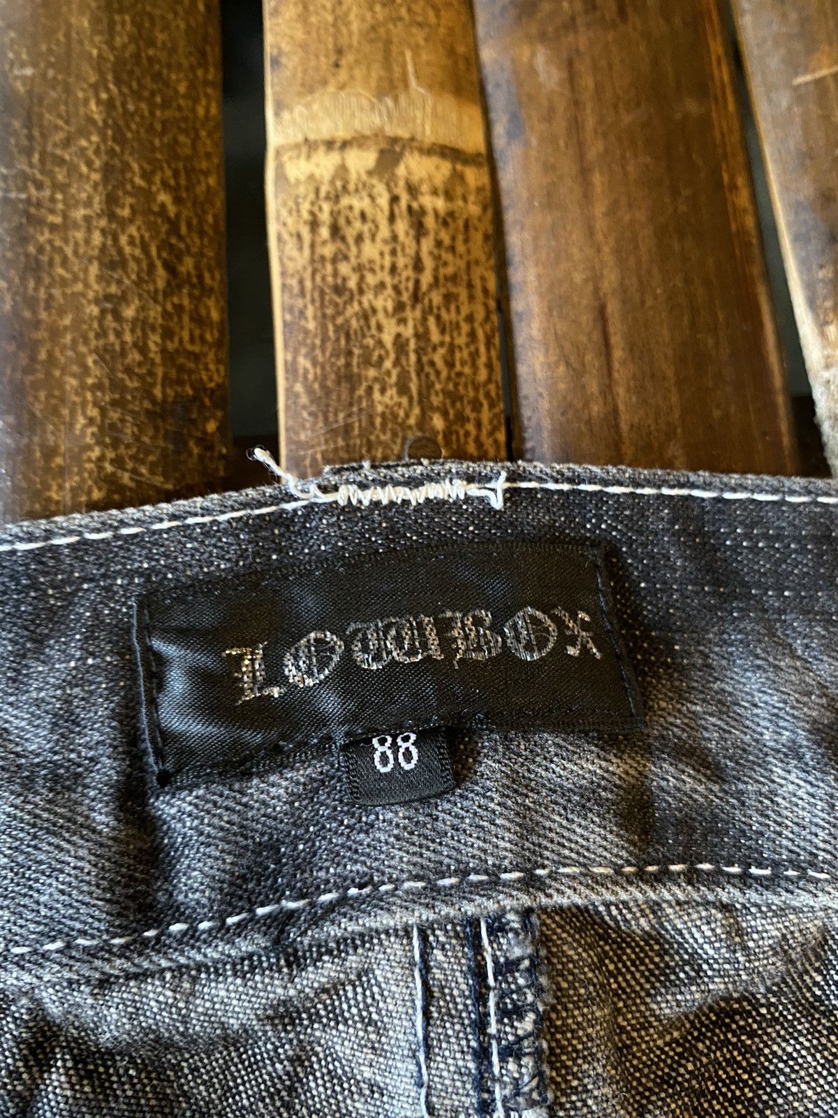 Lowbox Distressed Denim Jeans Punk Style