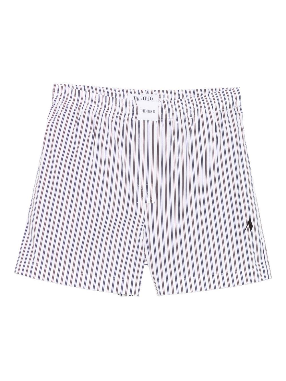 The Attico STRIPED COTTON SHORTS Size 26" / US 2 / IT 38 - 1 Thumbnail