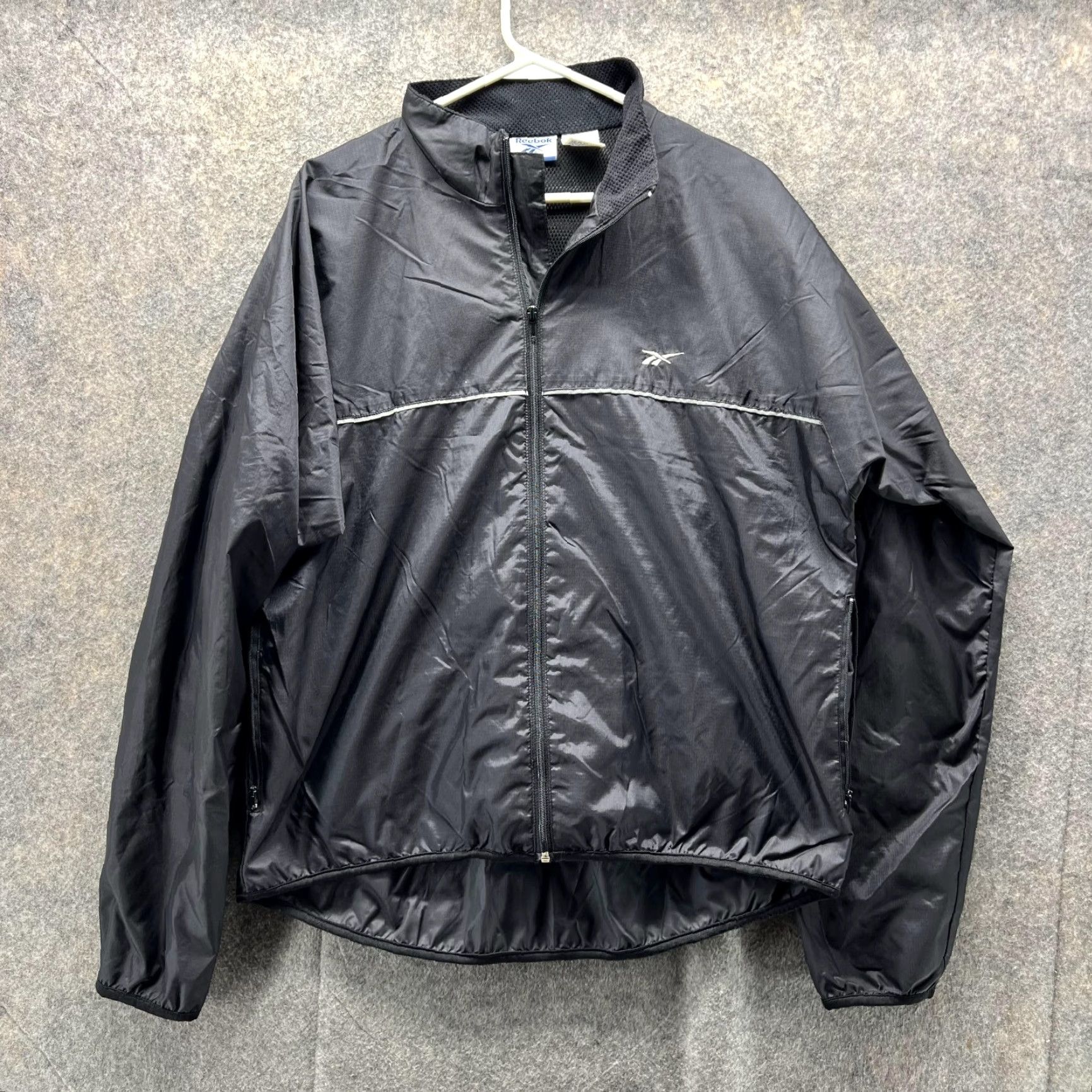 Reebok VINTAGE Reebok Jacket Windbreaker Bomber Full Zip Black L Men Size US L / EU 52-54 / 3 - 2 Thumbnail