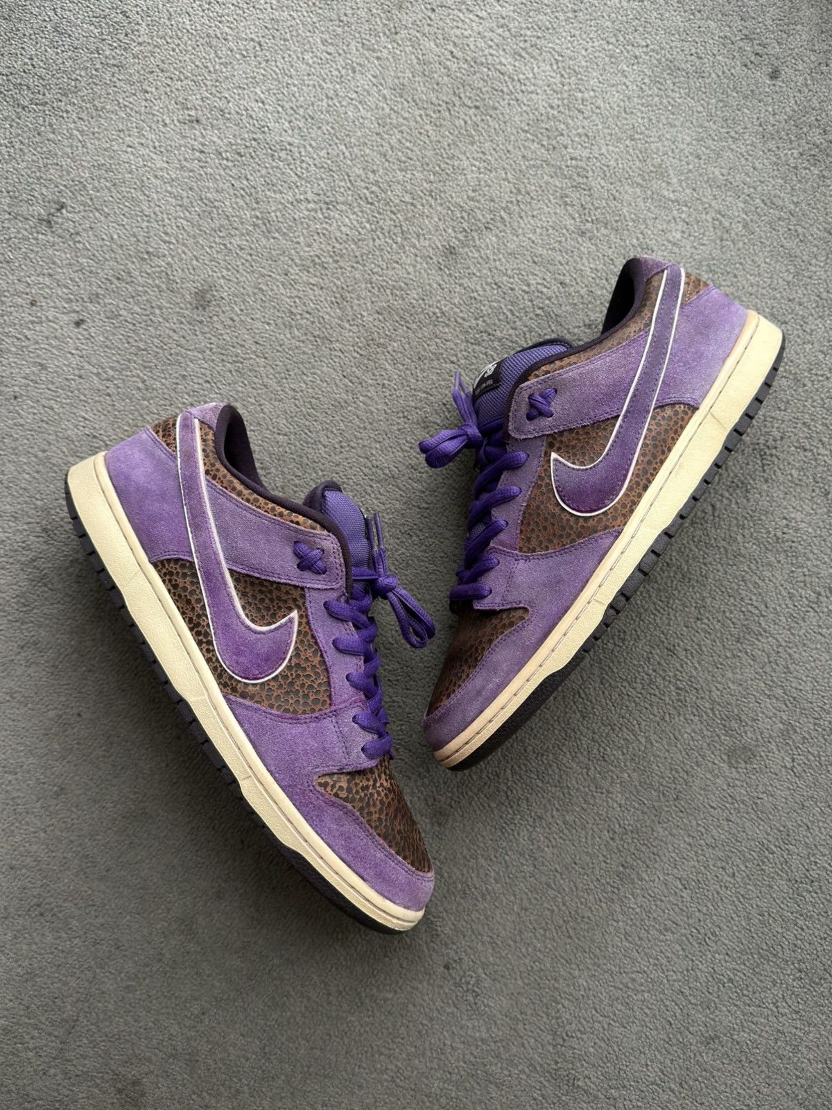 Nike SB Nike SB Dunk Low Purple Safari Vintage Release 2010 Size US 11 / EU 44 - 1 Thumbnail