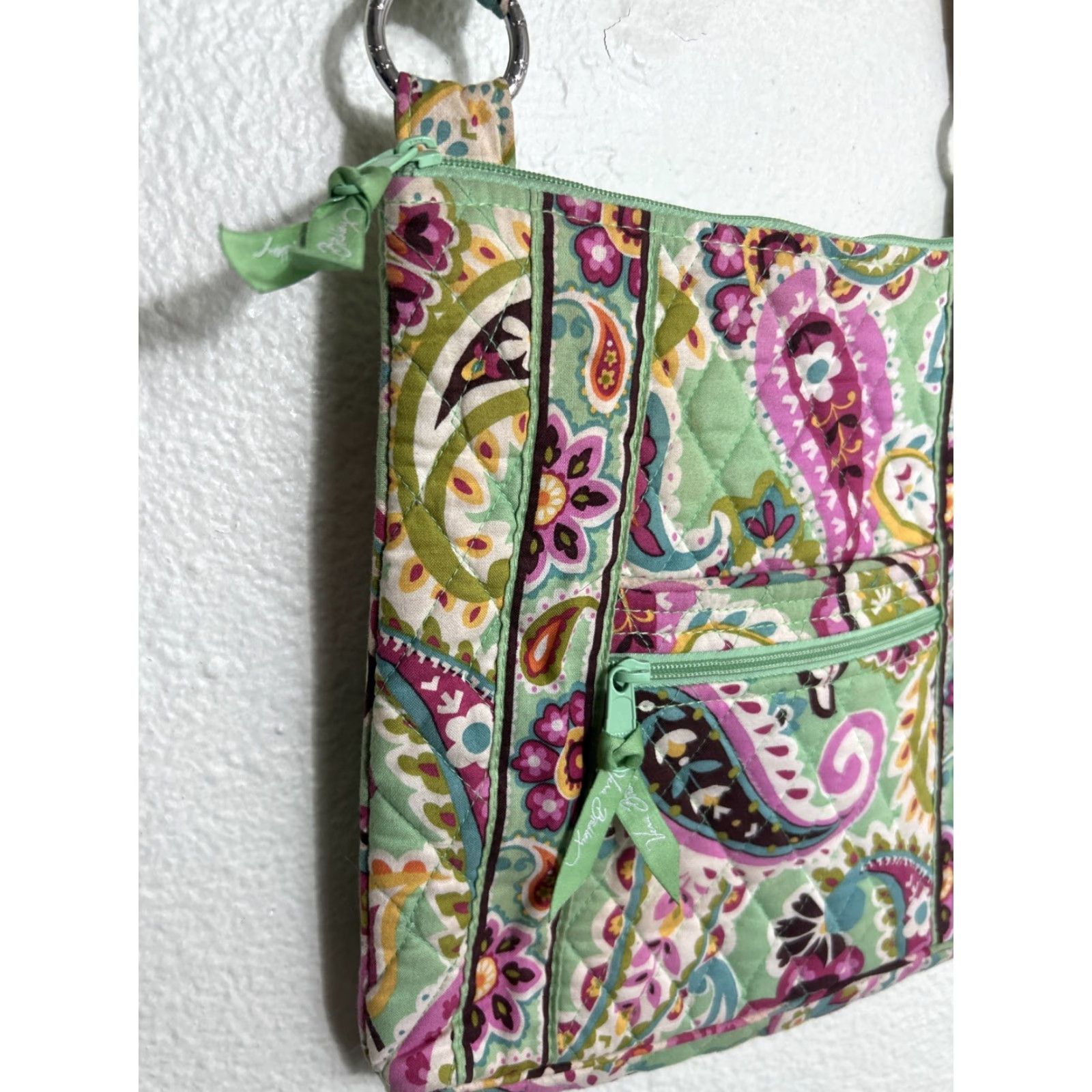 Vera Bradley Vera Bradley Tutti Frutti Shoulder Bag Tote Purse Quilted Multicolor Green Paisley Medium Women Adjustable Strap Pockets Magnetic Closure Size ONE SIZE - 3 Thumbnail
