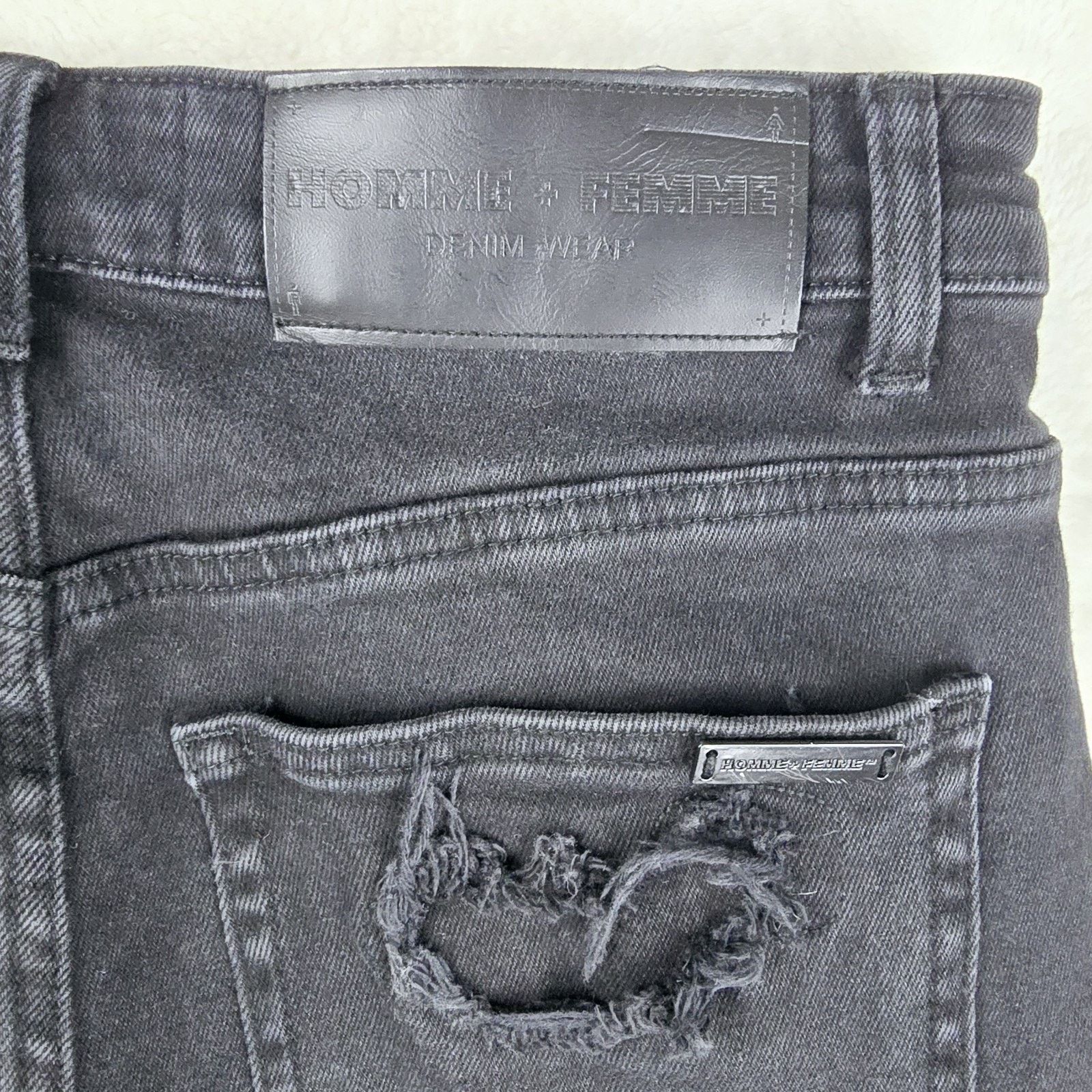 Homme + Femme La Homme Femme Jeans 32 Black Distressed 30x31 Streetwear Size US 30 / EU 46 - 11 Thumbnail
