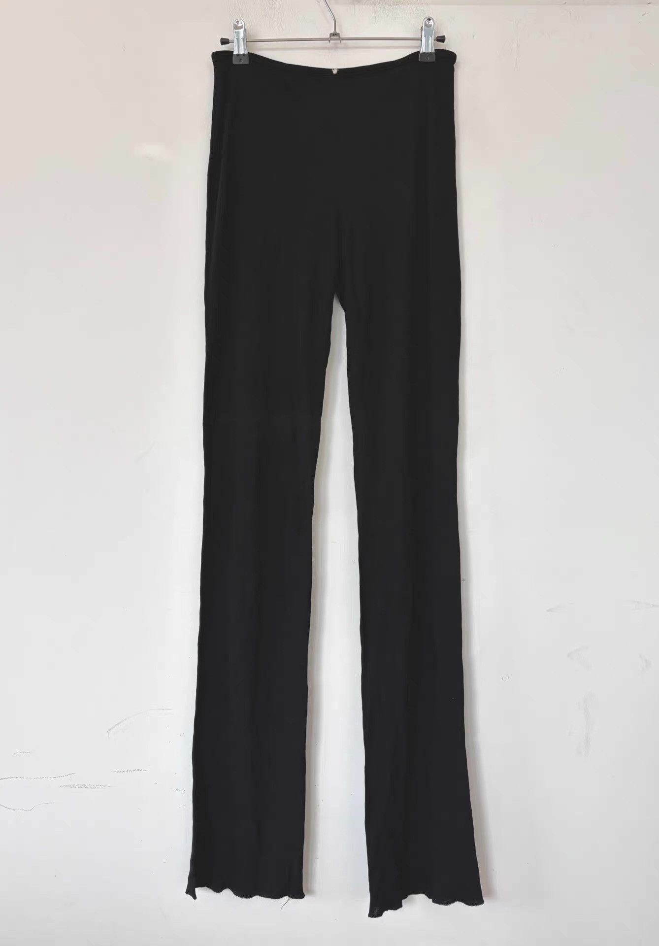 Givenchy Gianni Versace Women's Black Flared Yoga Pants Ｑ21 Size 38" / US 16 / IT 52 - 1 Thumbnail