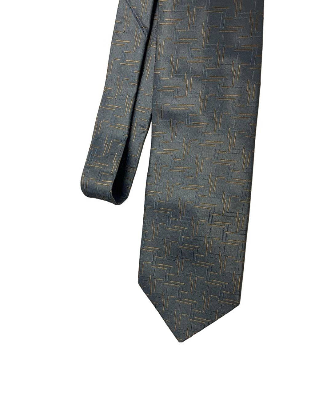 Robert Villini Men's Roberto Villini Gray Silk Tie One Size Size ONE SIZE - 2 Thumbnail
