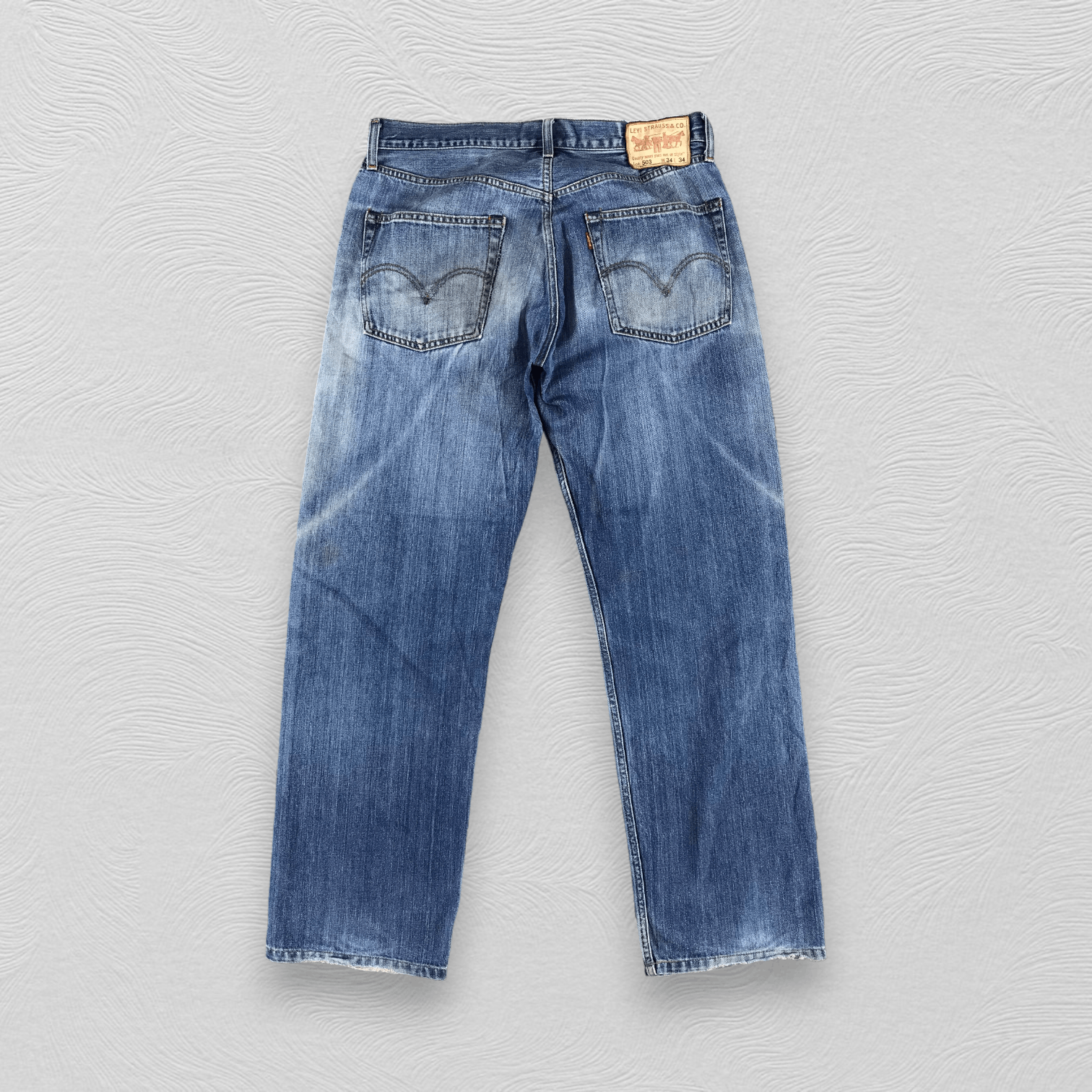 Levi's Vintage Levi's 503 Jeans Faded Blue Denim KJ1469 Size US 33 - 2 Thumbnail