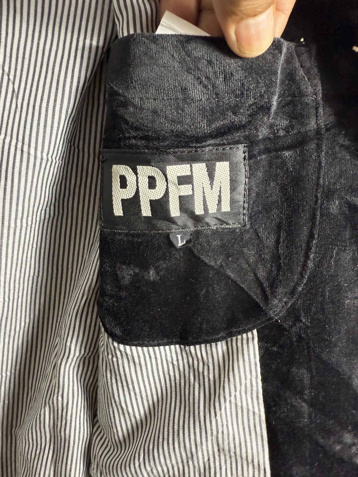 PPFM VELVET CASUAL JACKET BY PPFM JAPANESE BRAND Size US L / EU 52-54 / 3 - 6 Thumbnail