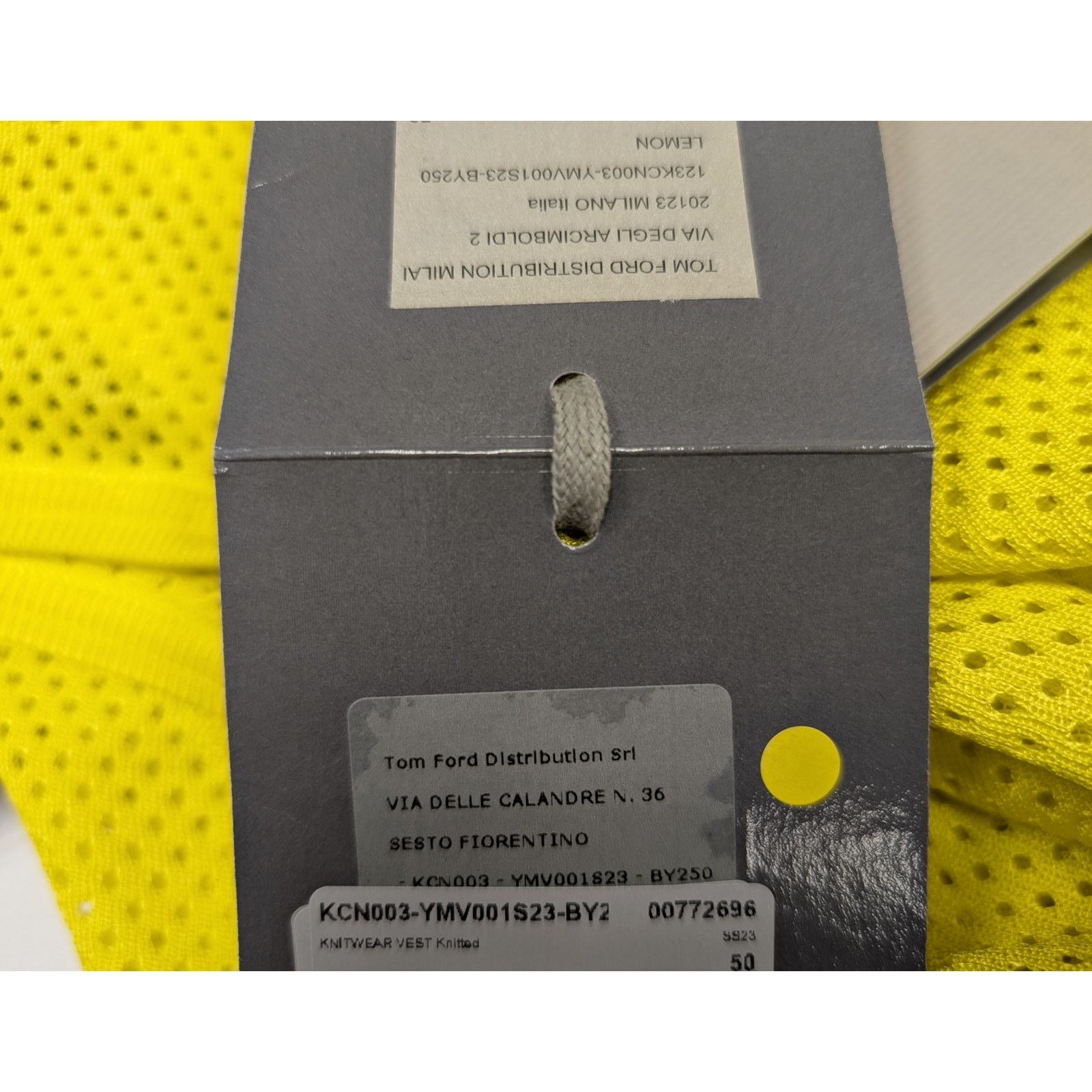 Tom Ford o1rshd1 Mesh Top Tank in Yellow Size US M / EU 48-50 / 2 - 10 Thumbnail