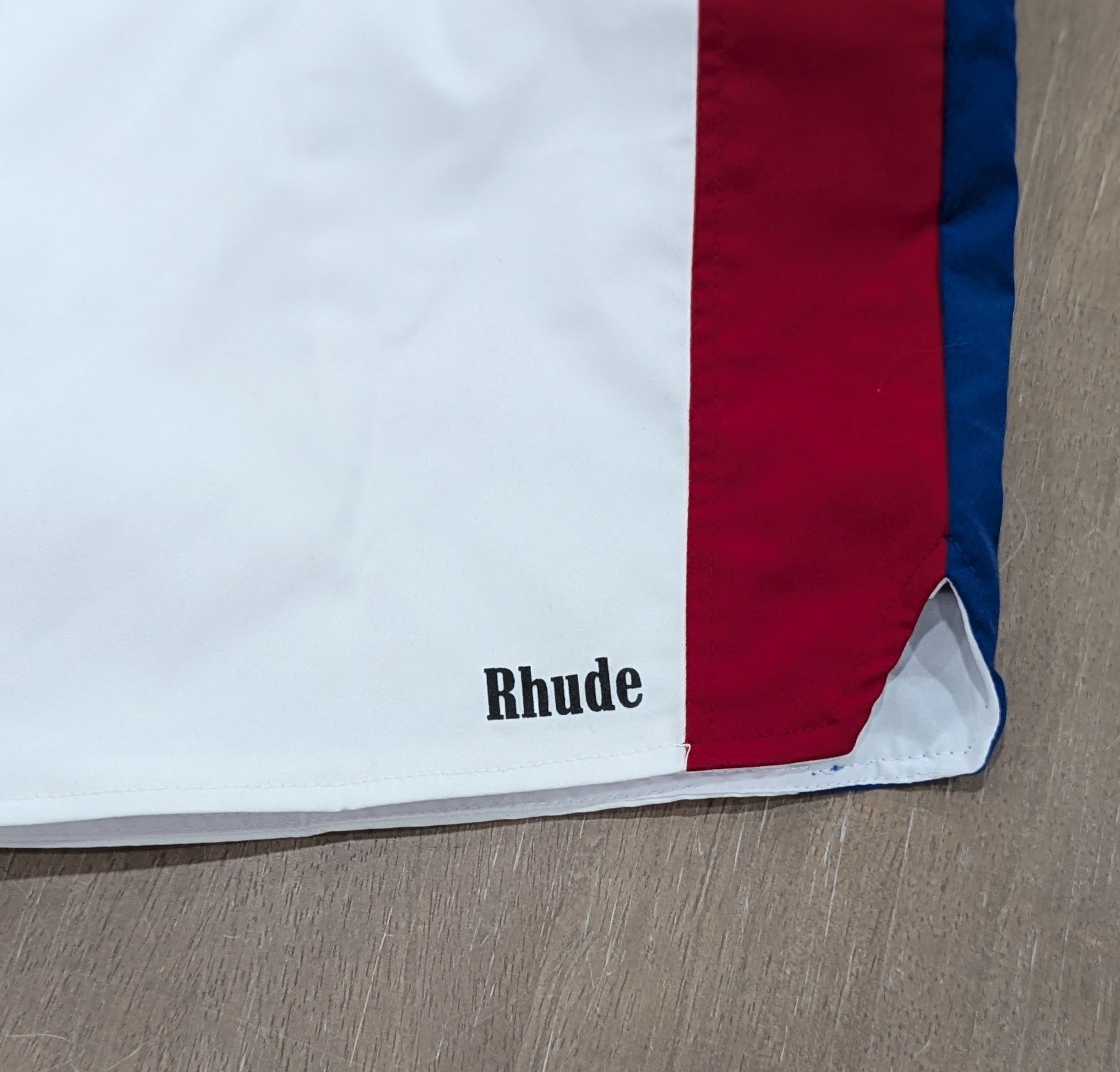 Rhude RHUDE Chevron Striped Track Shorts White/Multi Medium Size US 32 / EU 48 - 2 Thumbnail