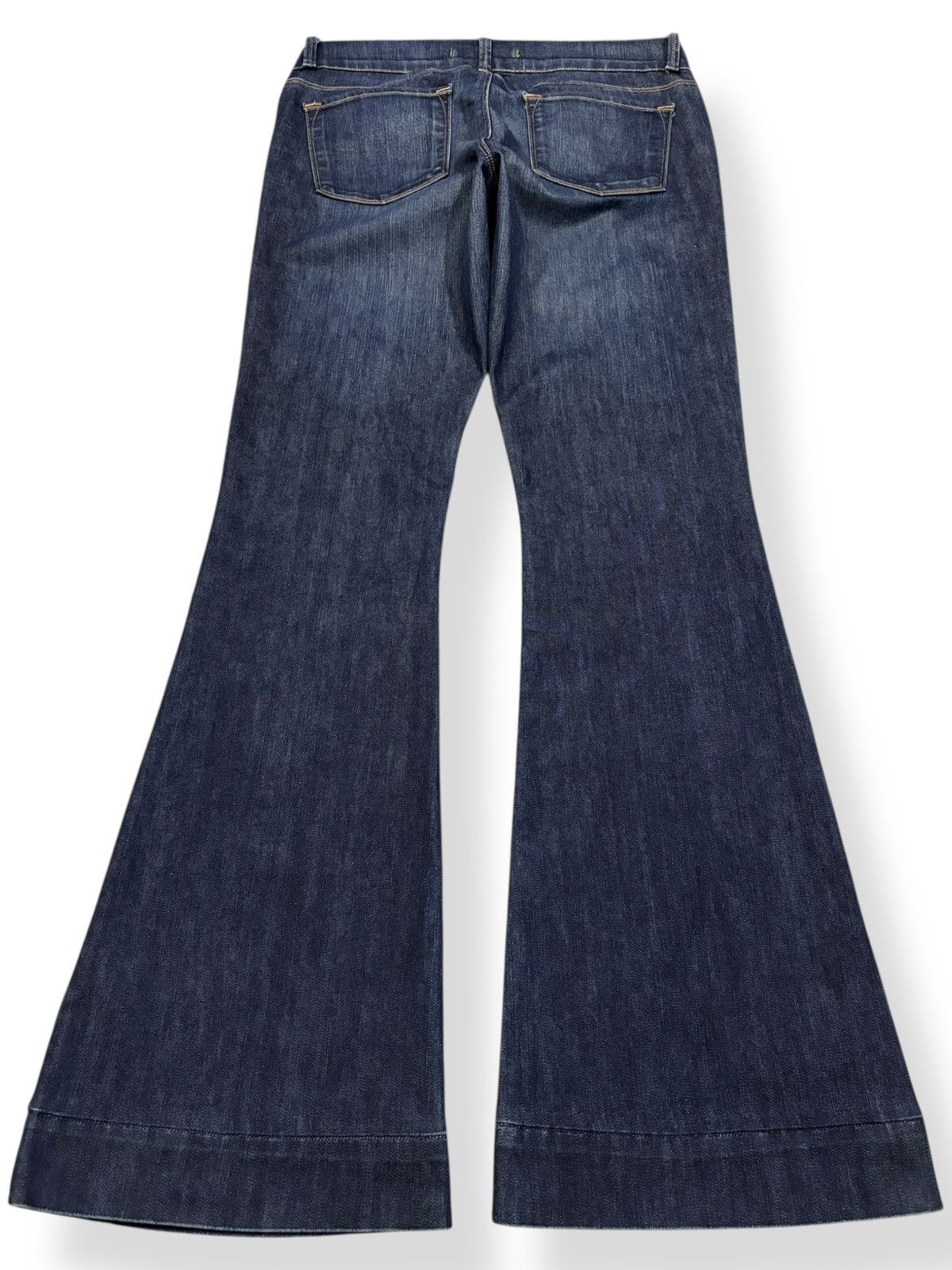 J Brand Vintage J Brand Dark Blue Wash Flare Bell Bottom Jeans Size 31" - 2 Thumbnail