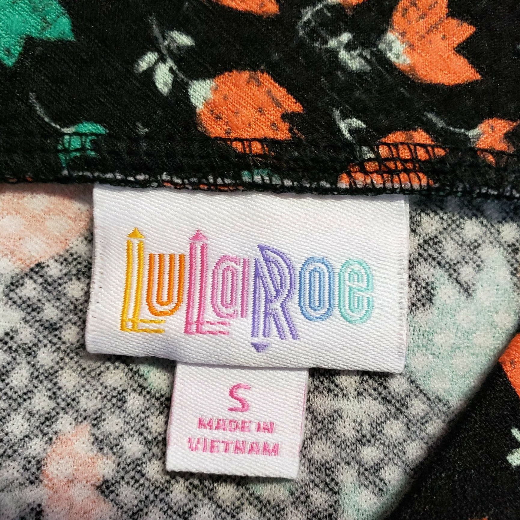 Vintage LuLaRoe Cassie Skirt Women S Black Floral Pull On Knee Length Size 28" / US 6 / IT 42 - 3 Thumbnail