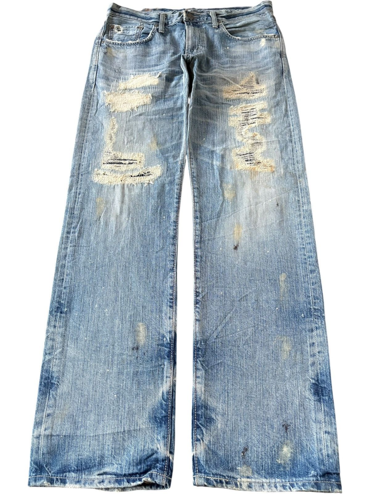 Edwin Edwin 503 Rebel Vintage Rusty Wash Distress Baggy Jeans Size US 34 / EU 50 - 1 Thumbnail