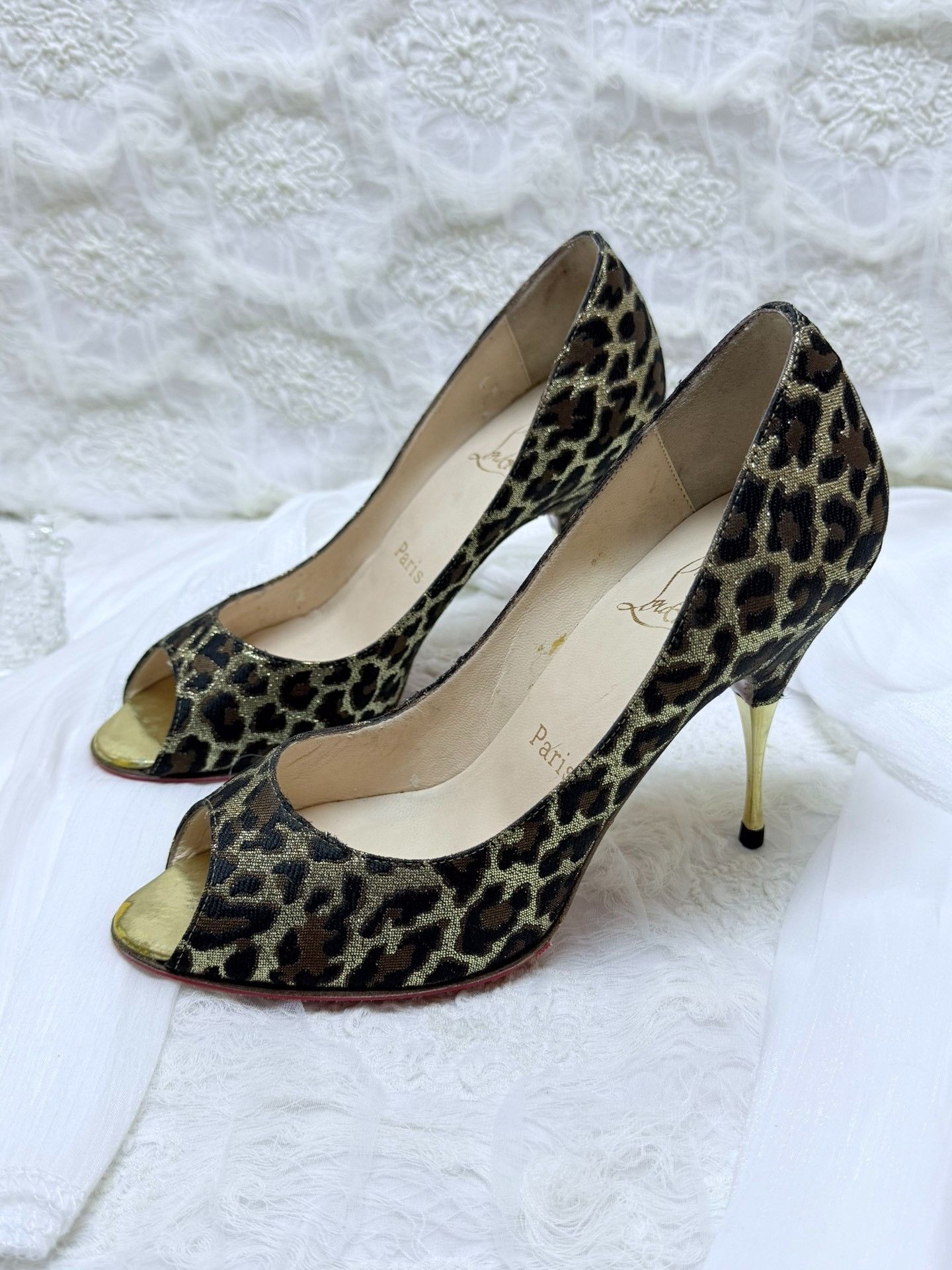 Christian Louboutin Christian Louboutin Animal Print Red Lowtop Sneakers Women Size US 6.5 / IT 36.5 - 1 Thumbnail