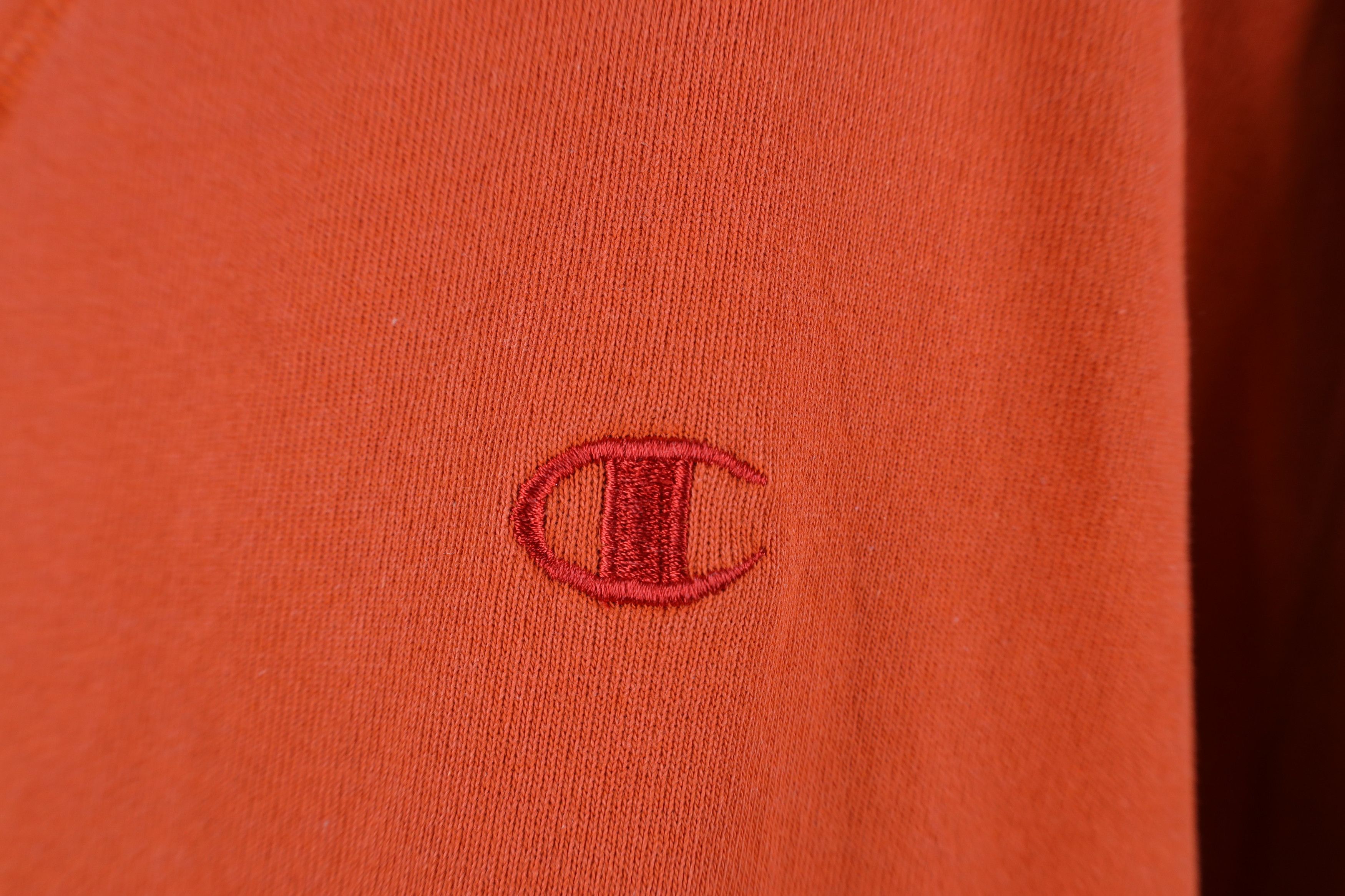 Champion Vintage 90s Champion Monochrome Crewneck Sweatshirt Orange Size US XL / EU 56 / 4 - 4 Thumbnail