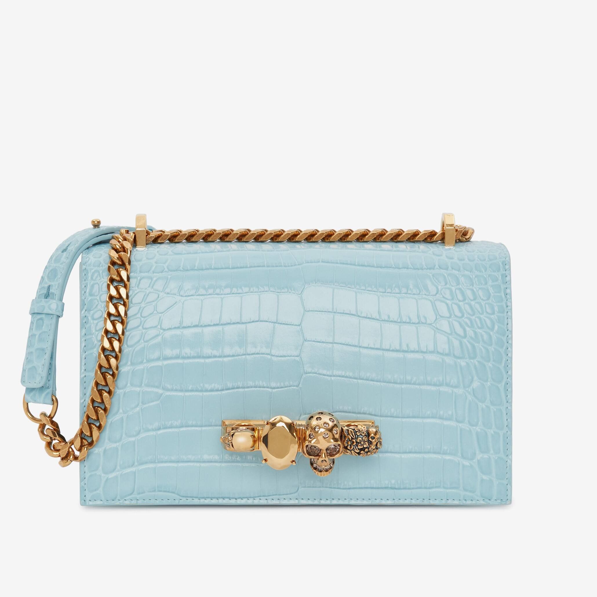 Alexander McQueen CC000025 Size: OS / Jewelled Satchel Bag in Light Blue Size ONE SIZE - 1 Preview